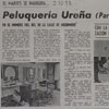 Contraportrada del Terrassa Información sobre la inaguración de  la Peluquería Ureña en Octubre del 1973